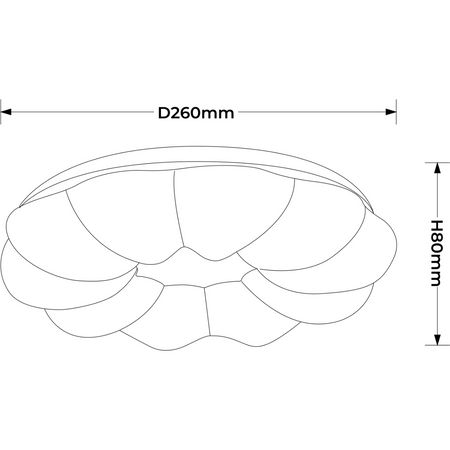 Plafon Lampa Sufitowa Ariva 26cm Biała Złota LED 12W Barwa Neutralna 4000K