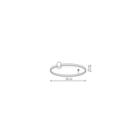 Plafon Ring L czarny LED CCT