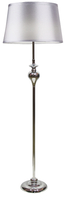 PRIMA LAMPA PODŁOGOWA CHROMOWY 1X60 E27 ABAŻUR SREBRNY