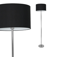 Milagro - Lampa stojąca CASINO BLACK/CHROME 1xE27