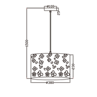 Lampa wisząca dziecięca Flowers biała 1xE27