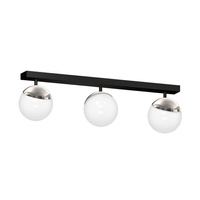 Milagro - Lampa sufitowa SFERA BLACK/CHROME 3xE14