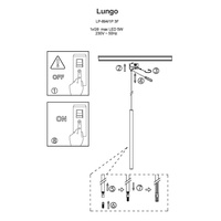 Lungo 1 czarna wisząca do szynoprzewodu 3F  LP-894/1P BK 3F