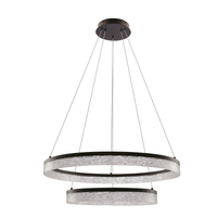 FROZI lampa wisząca czarny 38W LED 3000K kryształki bezbarwne