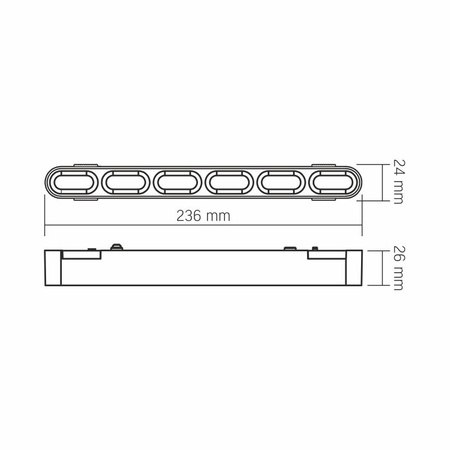 Lampa Diodowa LED 11W 4000K 48V do szyny magnetycznej VIDEX VL-TRMS-LD16B