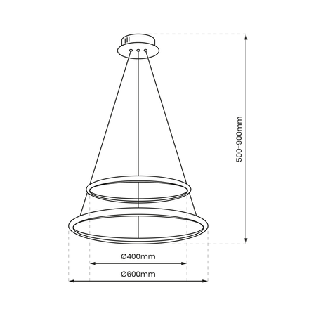 Milagro - Lampa wisząca ROTONDA CHROME 51W LED