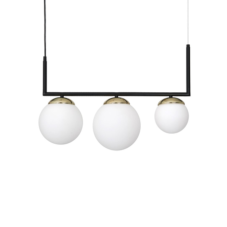 Milagro - Lampa wisząca SPARTA BLACK / GOLD 3xE14