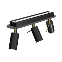 Milagro - Lampa sufitowa PRESTON GOLD/BLACK 3x mini GU10