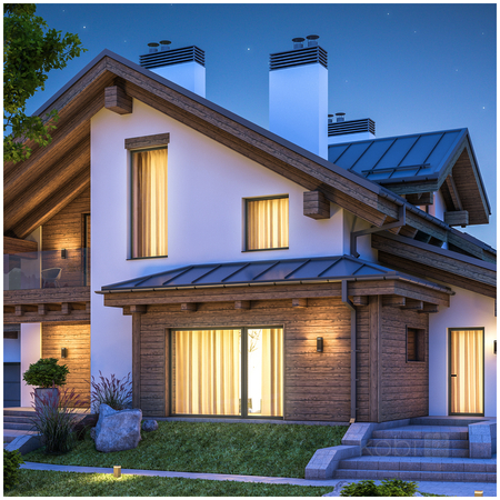 Kinkiet ogrodowy QUAZAR 7 2xGU10 IP44 czarny Kobi