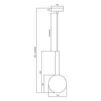 Lampa wisząca NIKO BLACK 1xG9 fi 150