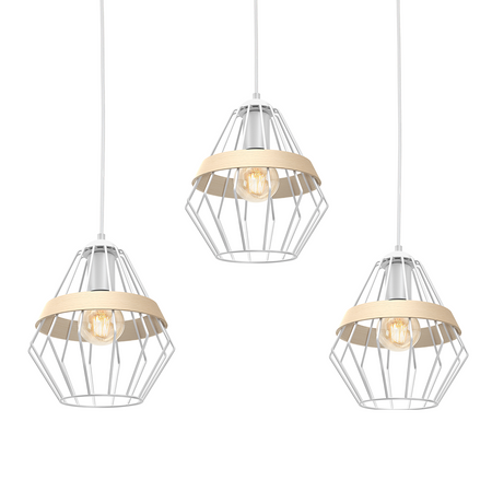 Milagro - Lampa wisząca CLIFF WHITE 3xE27