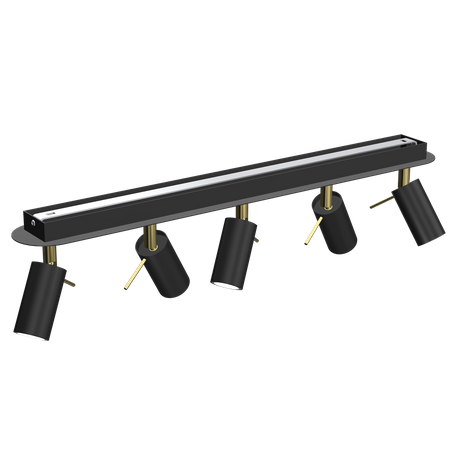 Milagro - Lampa sufitowa PRESTON GOLD/BLACK 5x mini GU10