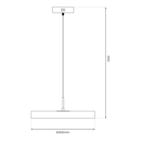 Lampa wisząca DISC 38W LED