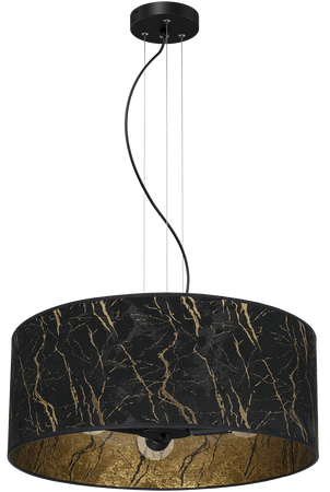 Milagro - Lampa wisząca SENSO Black/Gold 3xE27