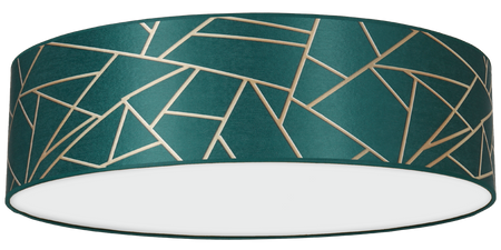 Milagro - Lampa sufitowa ZIGGY GREEN Gold/Bottle green 3xE27 Ø60cm