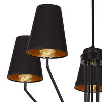 Milagro - Żyrandol VICTORIA BLACK 5xE27