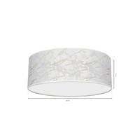 Milagro - Lampa sufitowa SENSO White/Gold 3xE27 Ø50cm