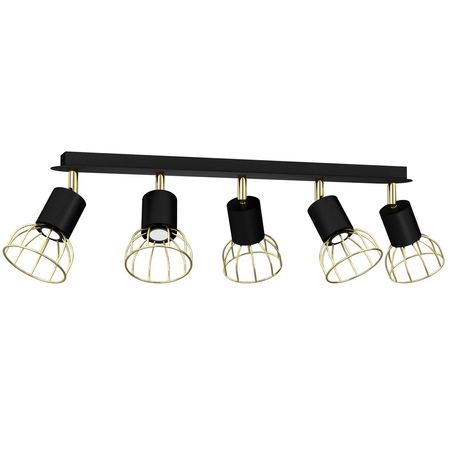 Milagro - Lampa sufitowa DANTE Black/Gold 5x mini GU10