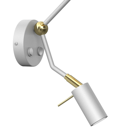 Milagro - Kinkiet ZIGGY WHITE White/Gold 1xE27 + 1x mini GU10