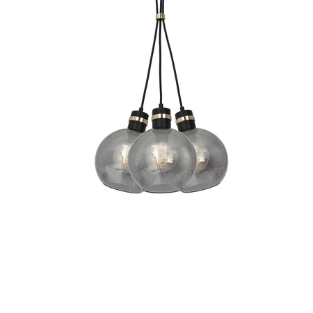 Milagro - Lampa wisząca OMEGA BLACK/GOLD 3xE27