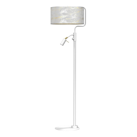 Milagro - Lampa podłogowa SENSO White/Gold 1xE27 + 1x mini GU10