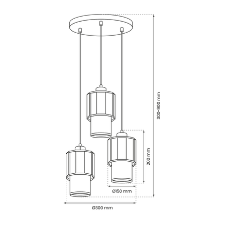 Milagro - Lampa wisząca BLANCO 3xE27
