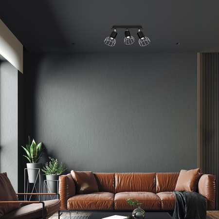 Milagro - Lampa Sufitowa DANTE BLACK/SILVER 3x mini GU10