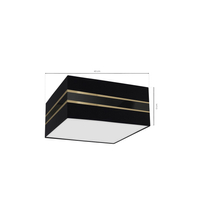 Milagro - Lampa sufitowa Kwadrat ULTIMO BLACK 2xE27