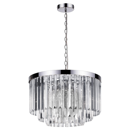 Lampa wisząca Vetro 5 srebrna 5xE14
