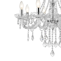 Lampa wisząca Cristallo srebrna 8xE14