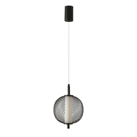 PUMA lampa wisząca 20cm czarny 10W LED 3000K klosz biały