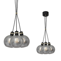 Milagro - Lampa wisząca OMEGA BLACK/GOLD 3xE27