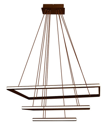 LAMPA LED ŻYRANDOL SUFITOWA + PILOT 116W BRĄZ  DL-F09 MOKKA