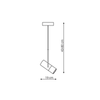Lampa wisząca Bovino drewniano - czarna 1xGU10