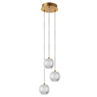 Lampa wisząca Brillant 3 złota LED CCT