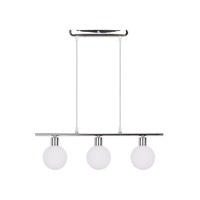 Candellux - Oden Lampa Wisząca Chromowy 3X40W G9 Klosz Biały