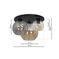 Milagro - Lampa sufitowa SOFIA MIX 3xE27