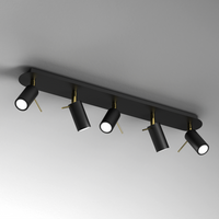 Milagro - Lampa sufitowa PRESTON GOLD/BLACK 5x mini GU10