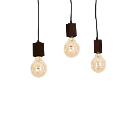 Milagro - Lampa Wisząca JACK 3xE27 Orzech