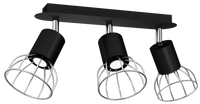 Milagro - Lampa Sufitowa DANTE BLACK/SILVER 3x mini GU10