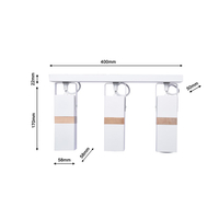 Milagro - Lampa sufitowa VIDAR WHITE 3xGU10