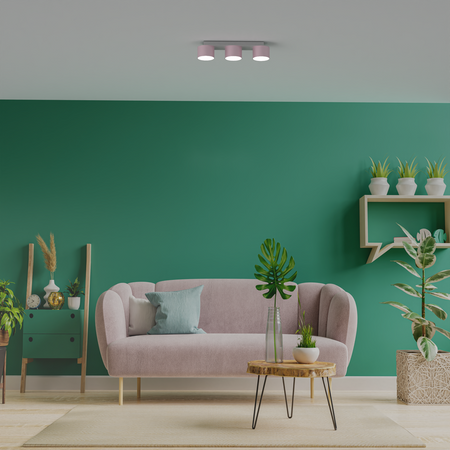 Milagro - Lampa sufitowa DIXIE Pink/White  3xGX53