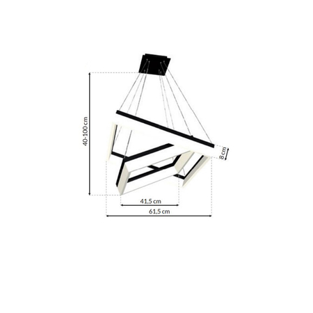 Milagro - LAMPA WISZĄCA NERO 80W LED