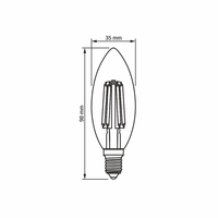 Żarówka LED Filament 6W 680lm 2200K E14 ciepła