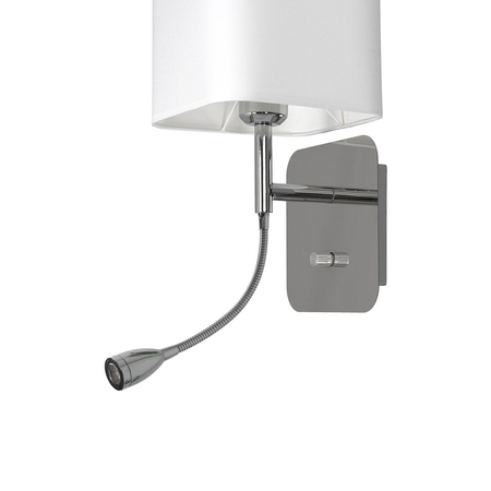 Milagro - Kinkiet NAPOLI WHITE/CHROME 1xE27 + 1W LED