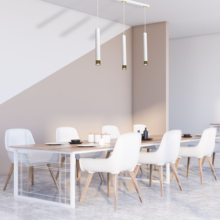 Milagro - Lampa wisząca DANI WHITE/GOLD 3xGU10
