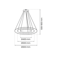 Milagro - Lampa wisząca ROTONDA GOLD 93W LED