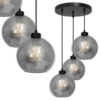 Milagro - Lampa wisząca SOFIA SMOKED 3xE27