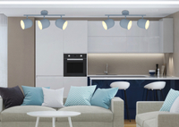AZURO LAMPA SUFITOWA LISTWA 3X40W E27 SZARY MAT