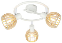 Candellux - Atarri Lampa Sufitowa Spirala 3X25W E14 Biały+Drewno